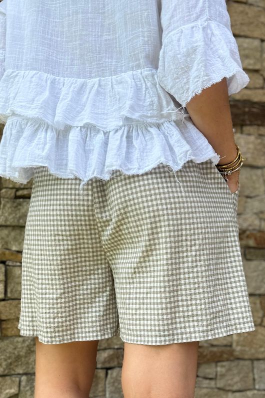 Arbi Gingham Short Mocha
