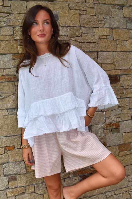 Arbi Gingham Short Rose