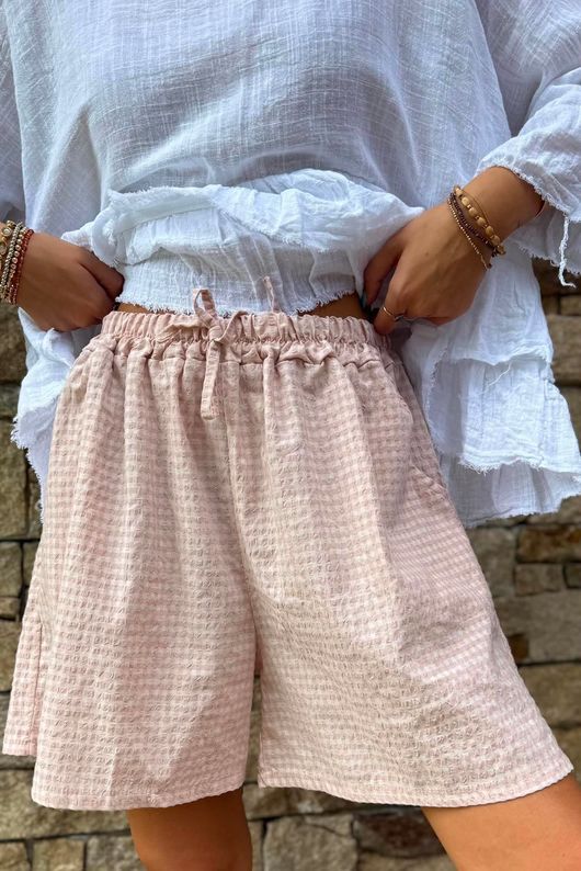 Arbi Gingham Short Rose