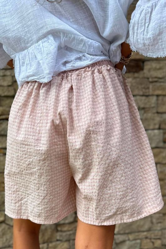 Arbi Gingham Short Rose
