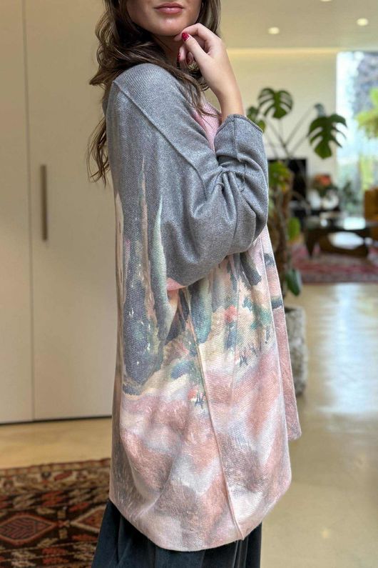  Astral Oversized Knit Top Tuscan Grey