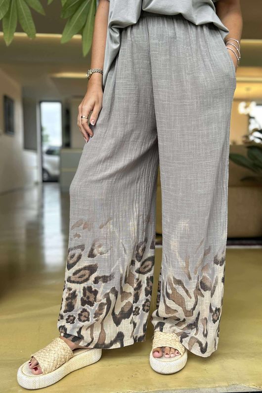 Baku Linen Blend Ombre Pant Mocha /3 