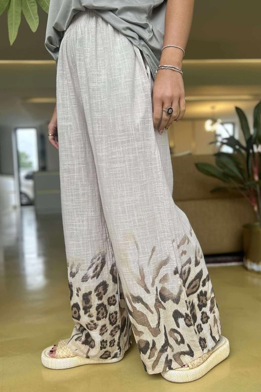 Baku Linen Blend Ombre Pant Stone /7 