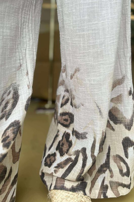 Baku Linen Blend Ombre Pant Stone /7 
