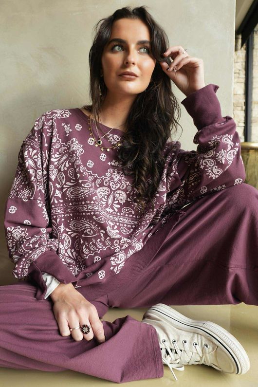 Bandana B Chill Sweatshirt Damson