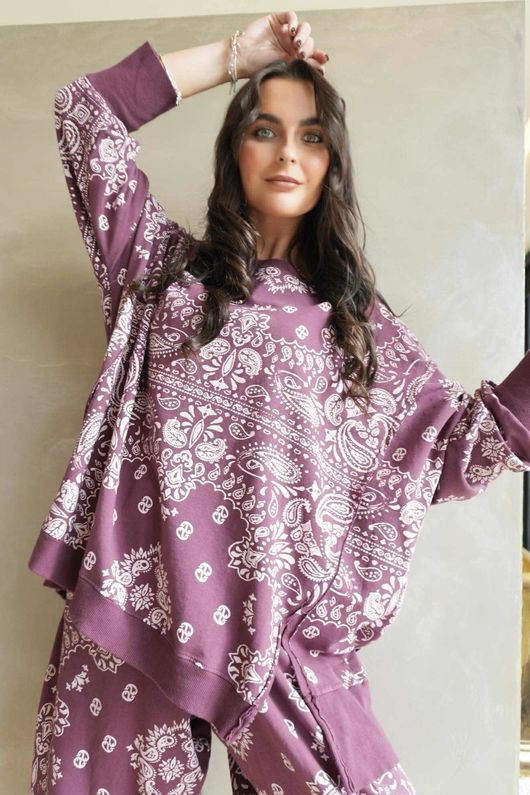 Bandana B Chill Sweatshirt Damson -