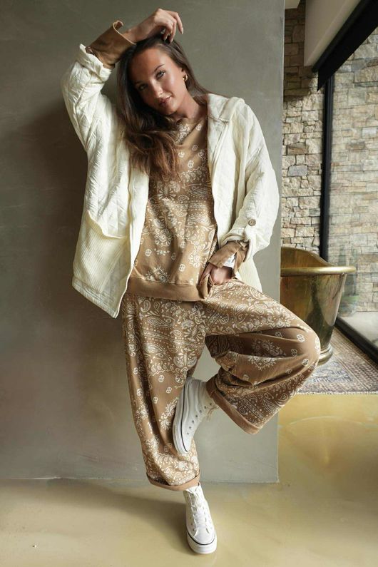 Bandana B Classic Sweatshirt Barrel Pant Caramel