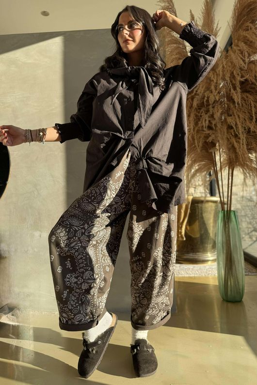 Bandana B Classic Sweatshirt Barrel Pant Chocolate 