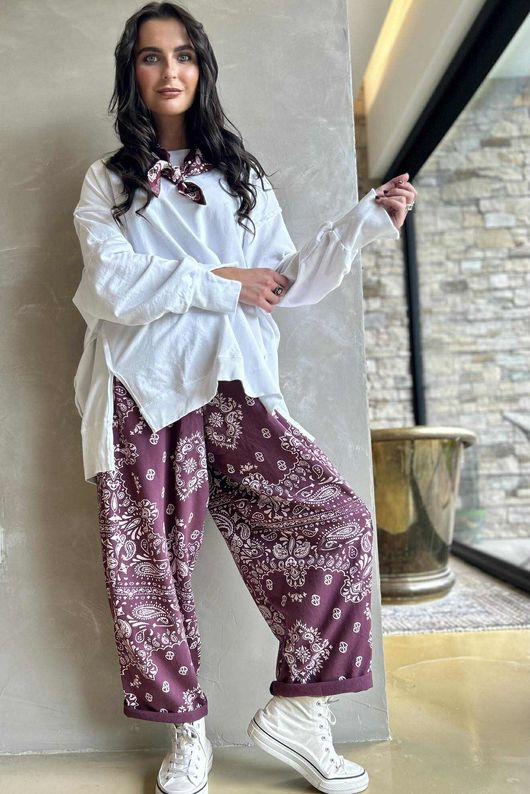 Bandana B Classic Sweatshirt Barrel Pant Damson