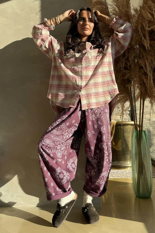 Bandana B Classic Sweatshirt Barrel Pant Damson 