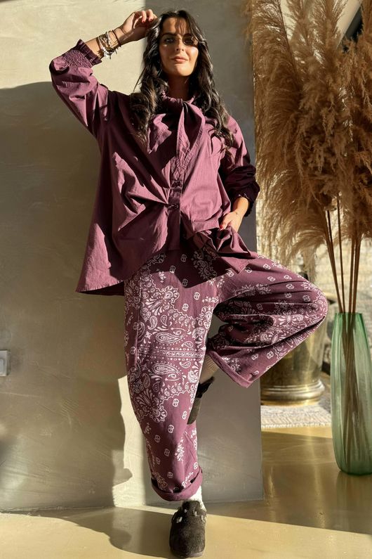 Bandana B Classic Sweatshirt Barrel Pant Damson 