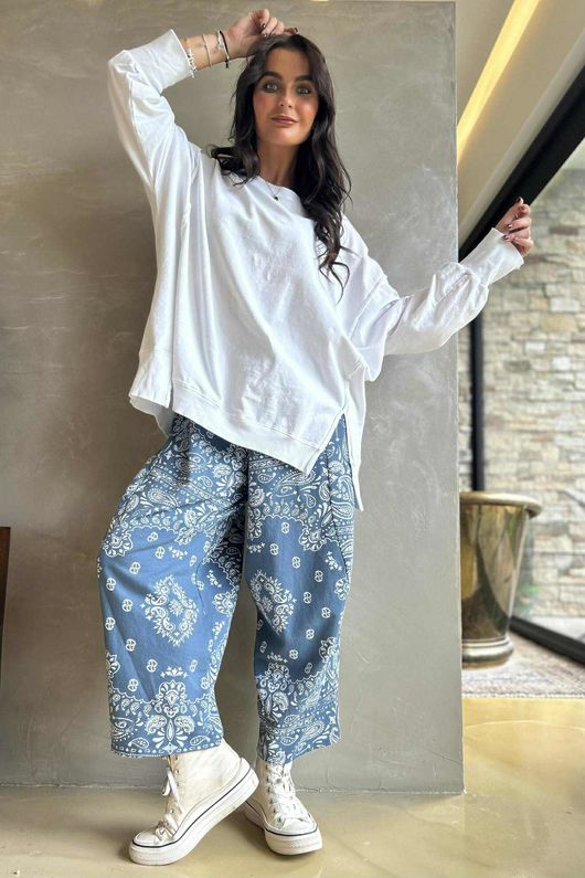 Bandana B Classic Sweatshirt Barrel Pant Denim