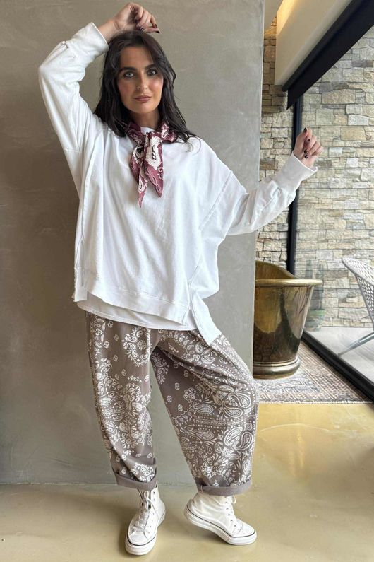 Bandana B Classic Sweatshirt Barrel Pant Mocha