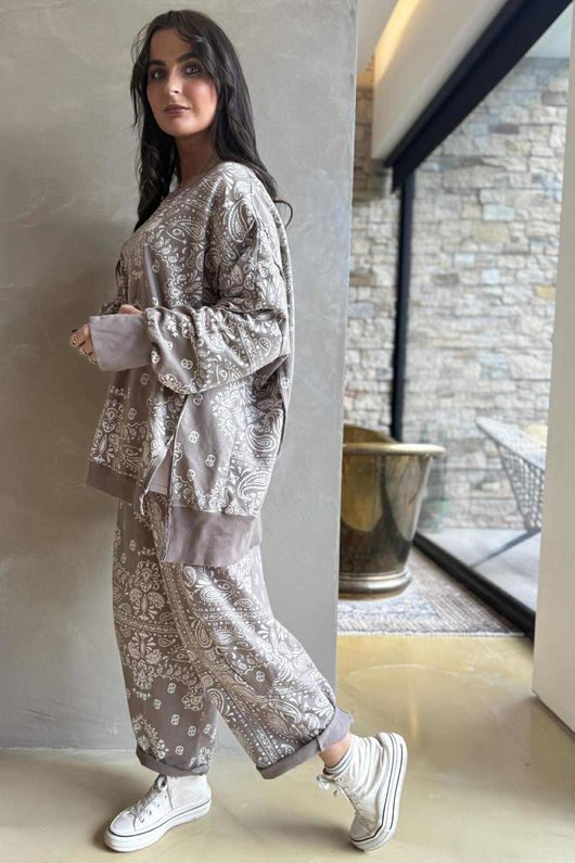 Bandana B Classic Sweatshirt Barrel Pant Mocha