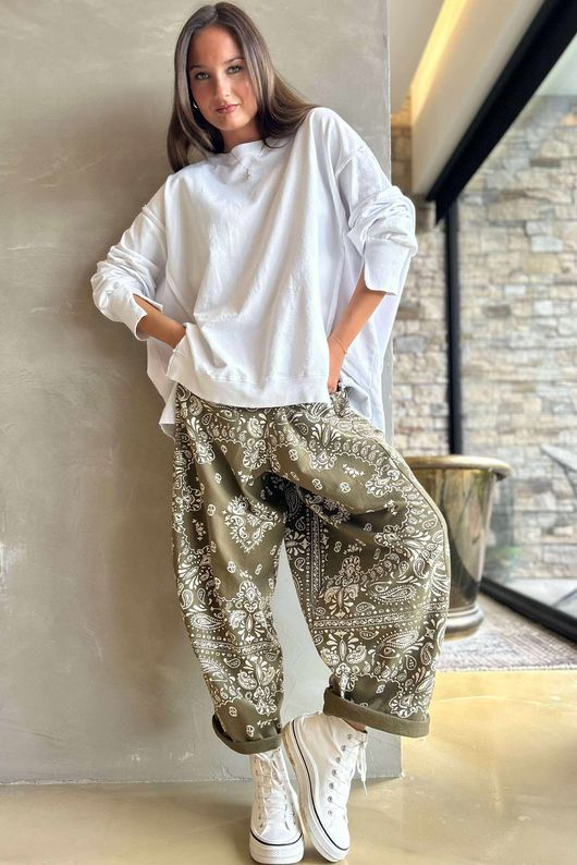 Bandana B Classic Sweatshirt Barrel Pant Olive