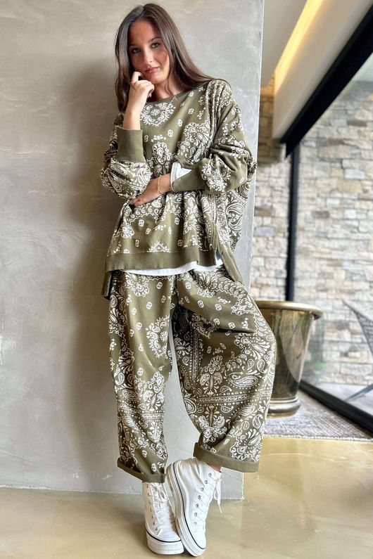 Bandana B Classic Sweatshirt Barrel Pant Olive