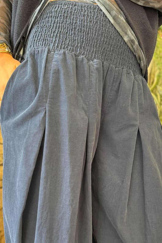 Basso Baby Cord Shirring Genie Pant Navy