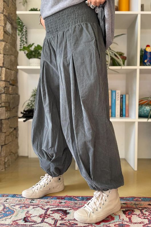 Basso Baby Cord Shirring Genie Pant Storm
