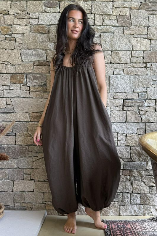 Basso Balloon Jumpsuit Chocolate