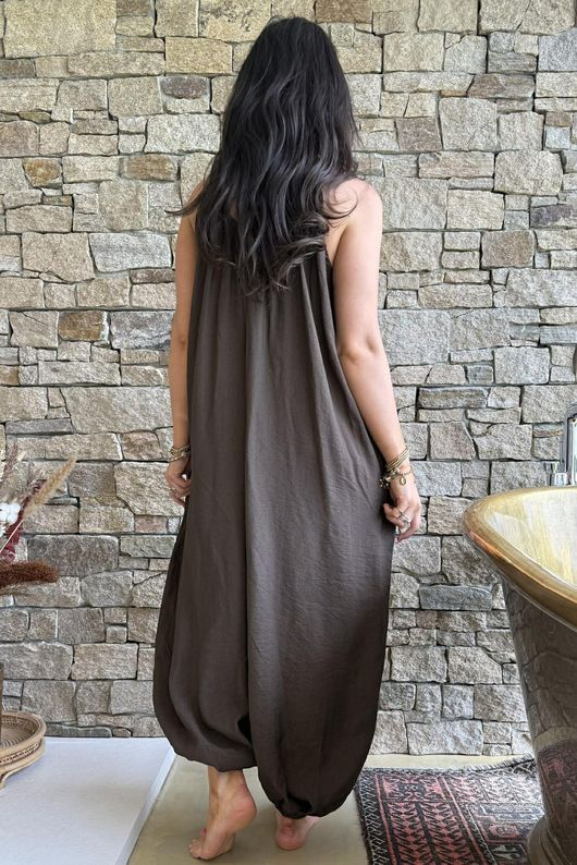 Basso Balloon Jumpsuit Chocolate
