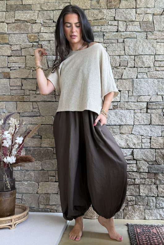 Basso Balloon Jumpsuit Chocolate