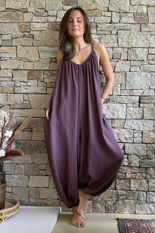 Basso Balloon Jumpsuit Deep Damson