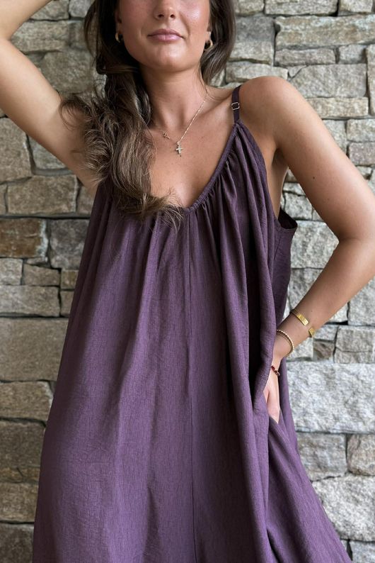 Basso Balloon Jumpsuit Deep Damson