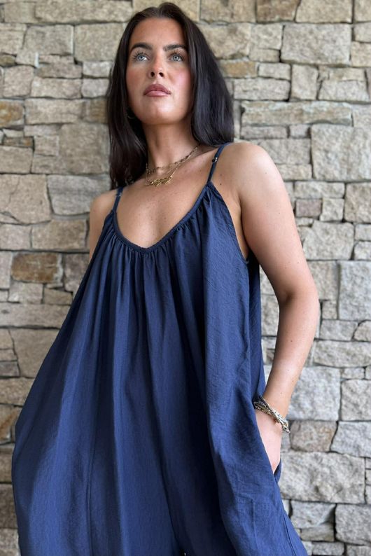 Basso Balloon Jumpsuit Navy