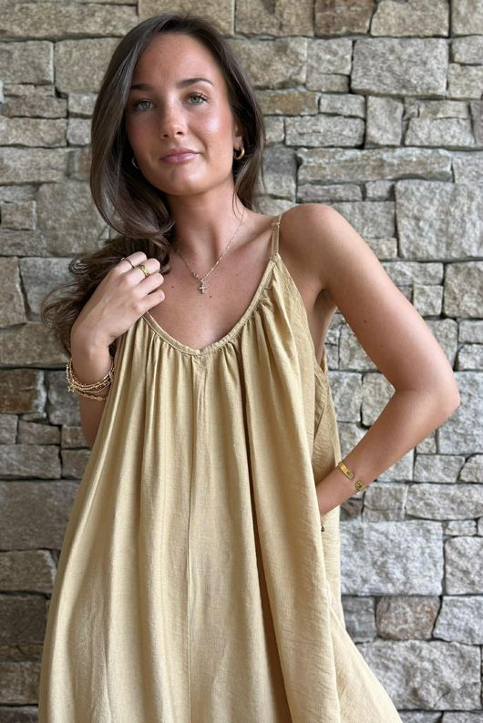 Basso Balloon Jumpsuit Sand