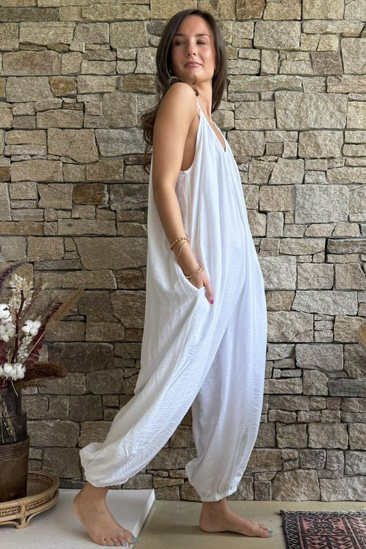 Basso Balloon Jumpsuit White