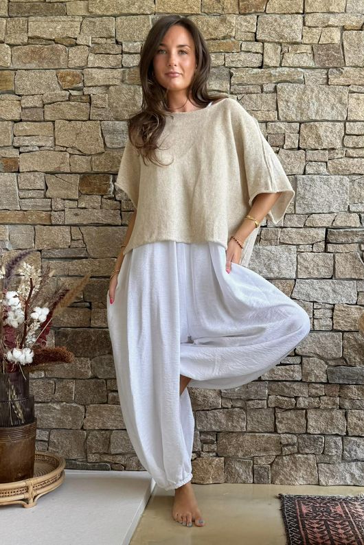 Basso Balloon Jumpsuit White