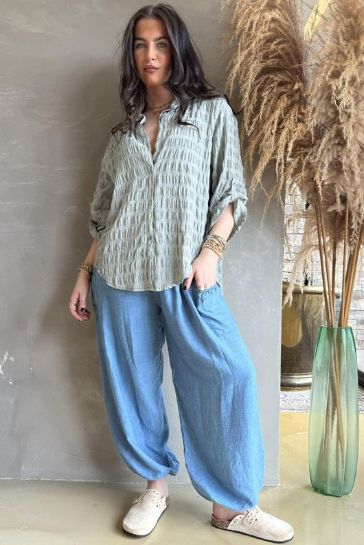 Basso Shirring Balloon Jean Mid /40=