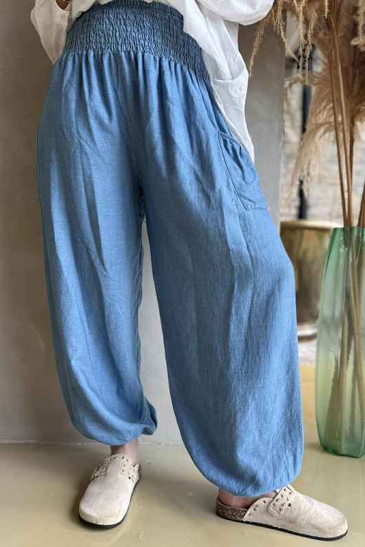 Basso Shirring Balloon Jean Mid /40=