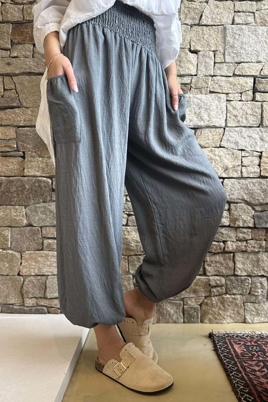 Basso Shirring Balloon Pant Graphite **