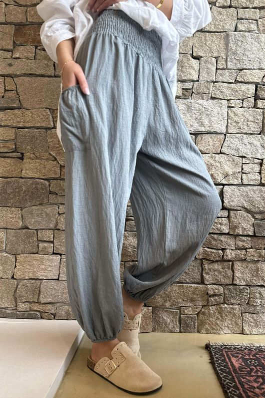 Basso Shirring Balloon Pant Slate