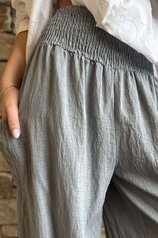 Basso Shirring Balloon Pant Slate