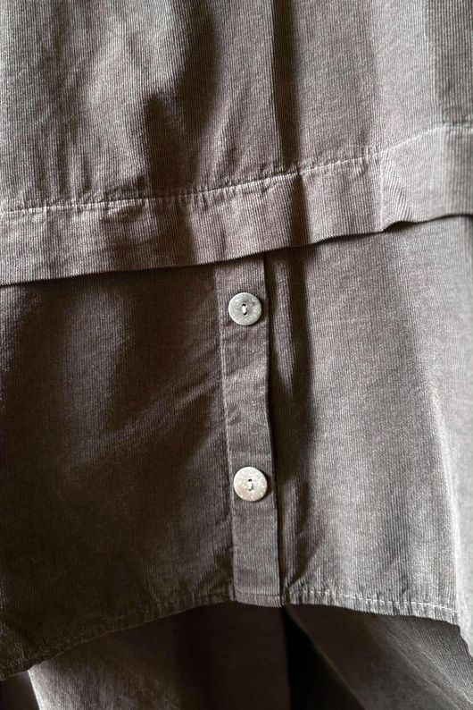 Bateau Needlecord Lazy Layer Top Coffee Bean