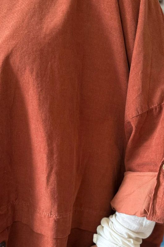 Bateau Needlecord Lazy Layer Top Rust