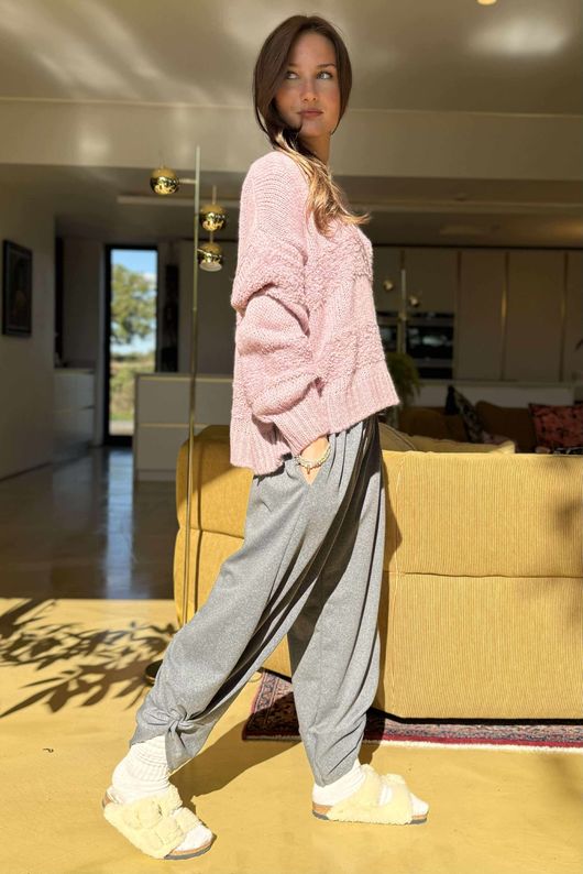Bertie Boucle Stripe Slouch Knit Heather /17=