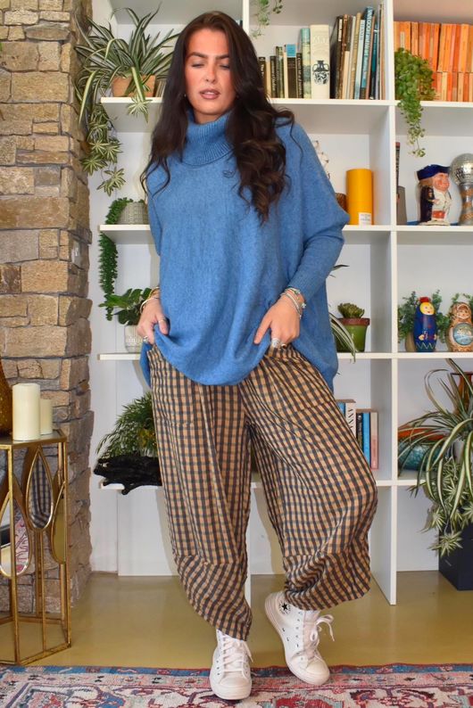 Beyond Terry Oversized Cowl Knit Denim
