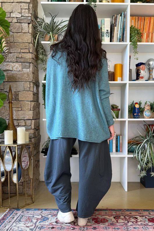 Beyond Terry Oversized Cowl Knit Duck Egg Marl