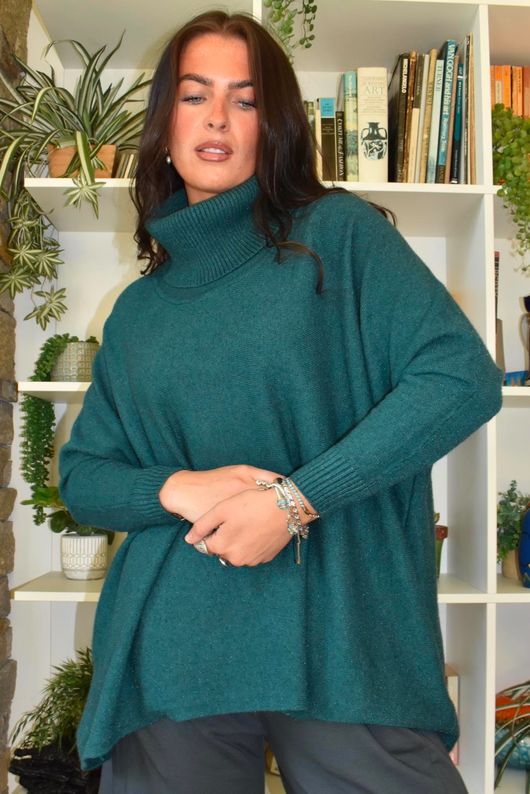 Beyond Terry Oversized Cowl Knit Lagoon