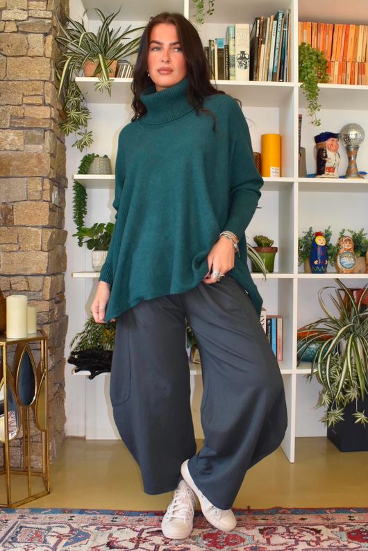 Beyond Terry Oversized Cowl Knit Lagoon