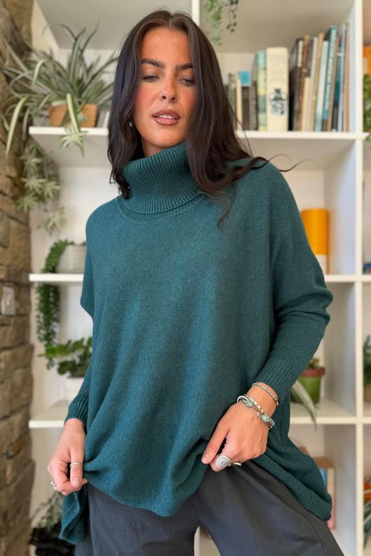 Beyond Terry Oversized Cowl Knit Lagoon