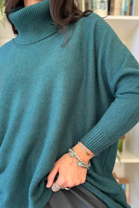 Beyond Terry Oversized Cowl Knit Lagoon