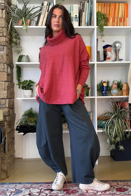 Beyond Terry Oversized Cowl Knit Rhubarb