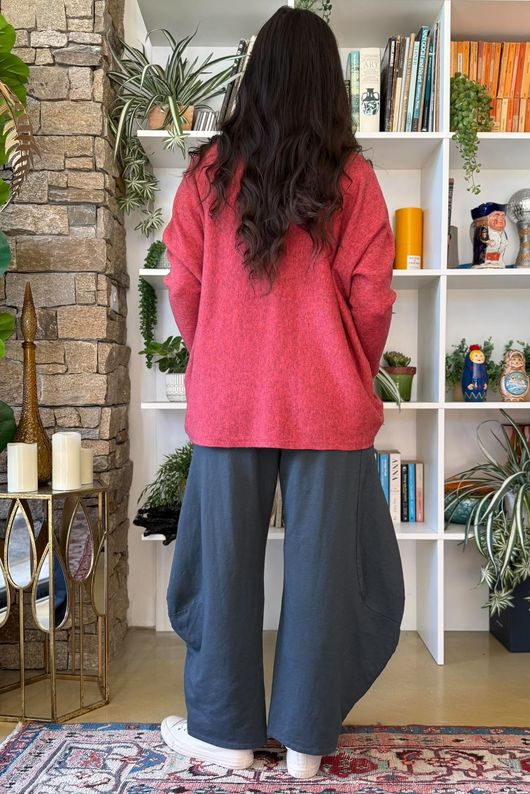 Beyond Terry Oversized Cowl Knit Rhubarb