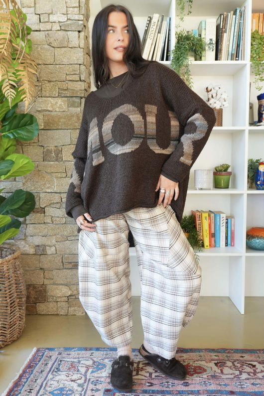 Big Softie Amour Slouch Knit Jumper Chocolate /13=