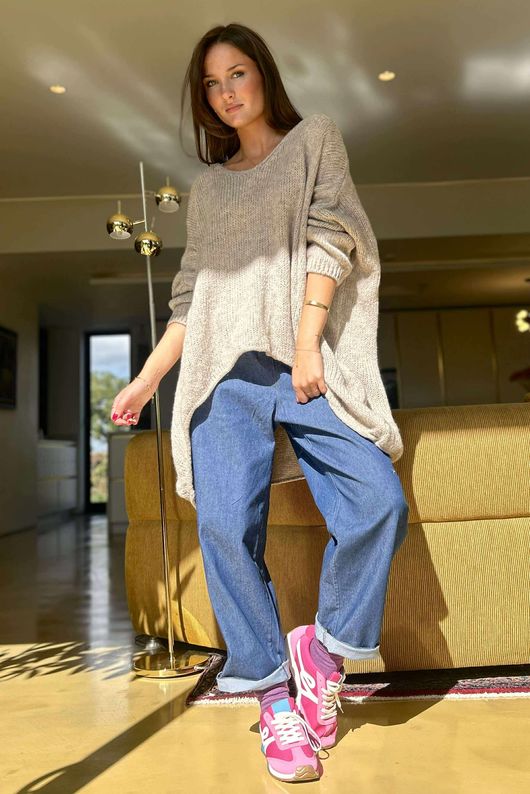 Big Softie Archie Slouch Knit Oatmeal /4 =