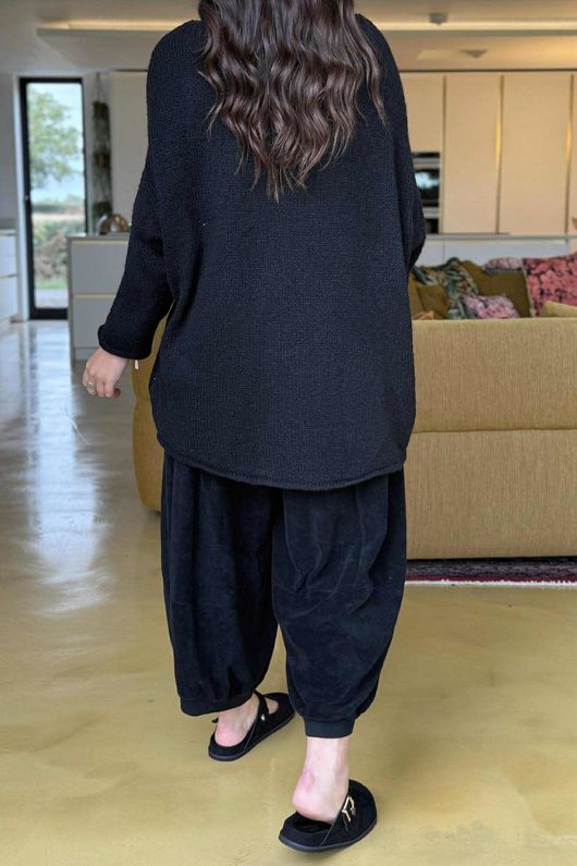 Big Softie Keep Smiling Knit Jumper Black